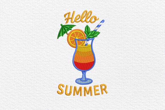 Hello Summer Cocktail Embroidery Design Review
